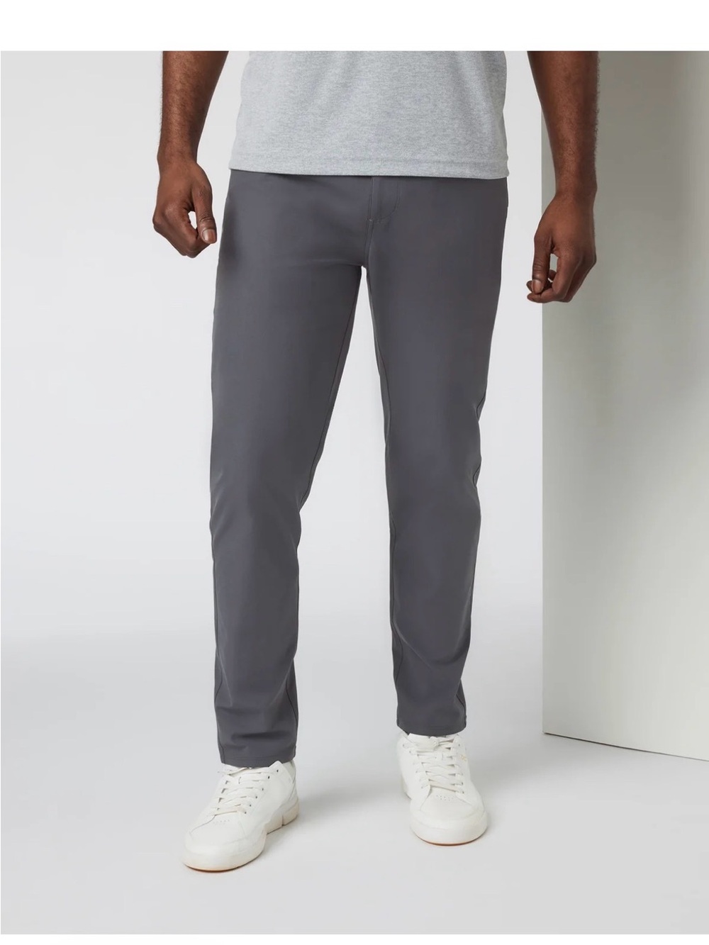 Vuori Meta Men's Gray Stretch Performance Pants Athletic Slim Fit 32